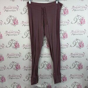 Paper label pants bottoms pink brown beige Mauve Drawstring Lounge Pants